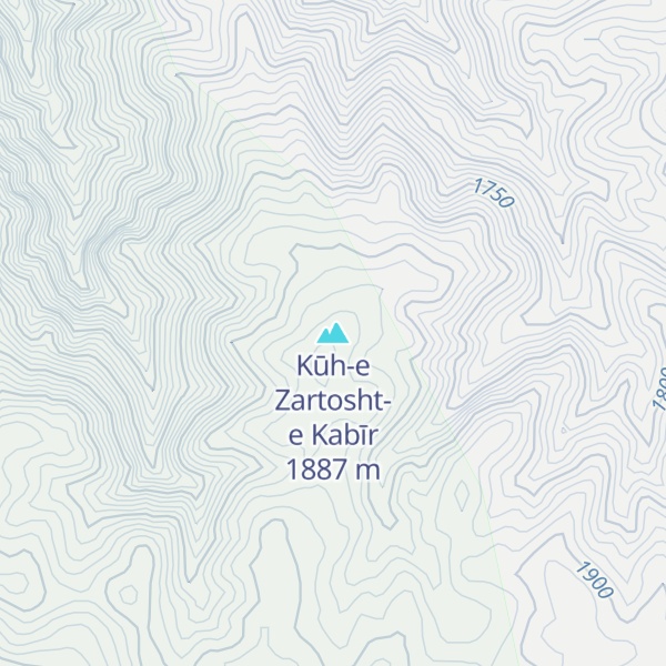 Map of Kūh-e Zartosht-e Kabīr