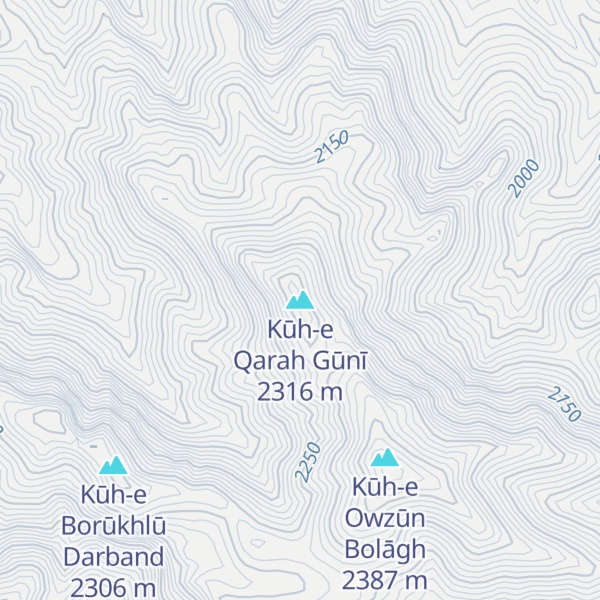 Map of Kūh-e Qarah Gūnī