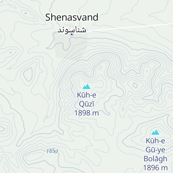 Map of Kūh-e Qūzī