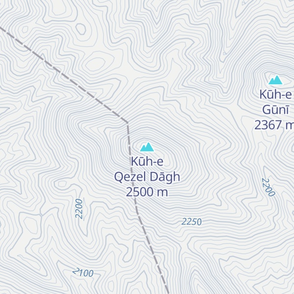 Map of Kūh-e Qezel Dāgh