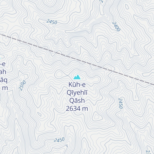 Map of Kūh-e Qīyehlī Qāsh