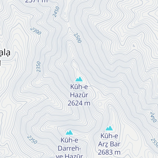 Map of Kūh-e Hazūr