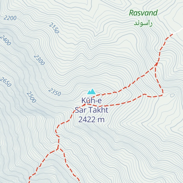Map of Kūh-e Sar Takht