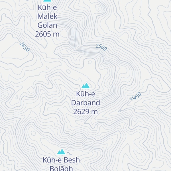 Map of Kūh-e Darband