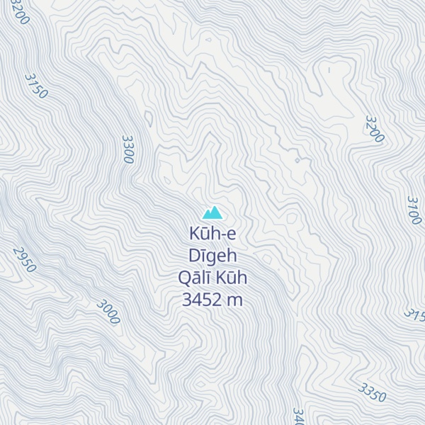 Map of Kūh-e Dīgeh Qālī Kūh