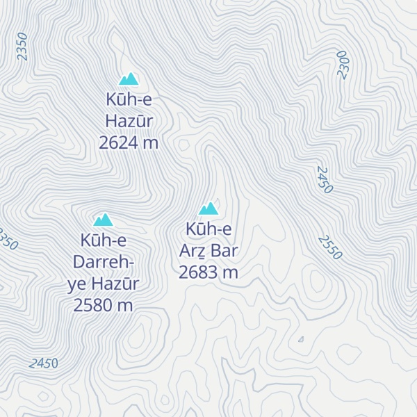 Map of Kūh-e Arẕ Bar
