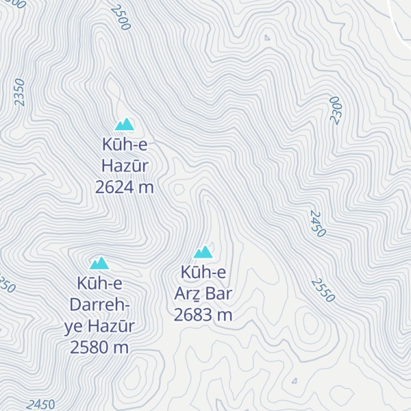 Map of Kūh-e Vālīān