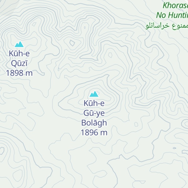 Map of Kūh-e Gū-ye Bolāgh
