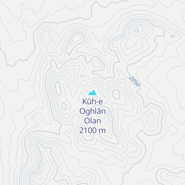 Map of Kūh-e Oghlān Olan