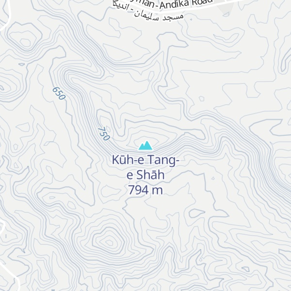 Map of Kūh-e Tang-e Shāh