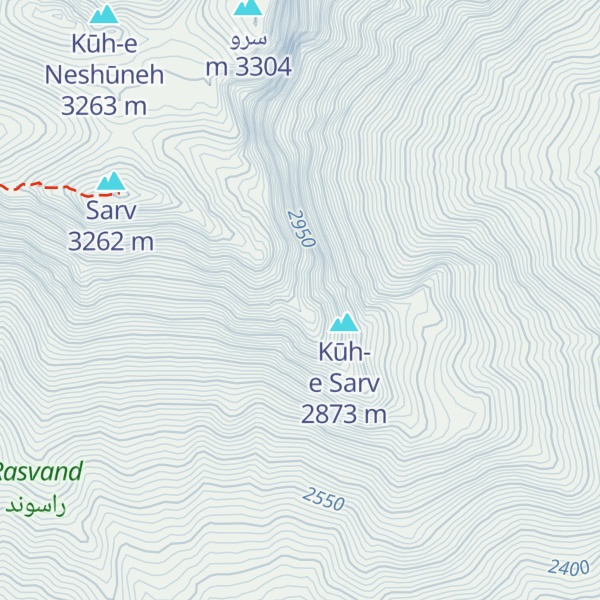 Map of Kūh-e Tārīkeh
