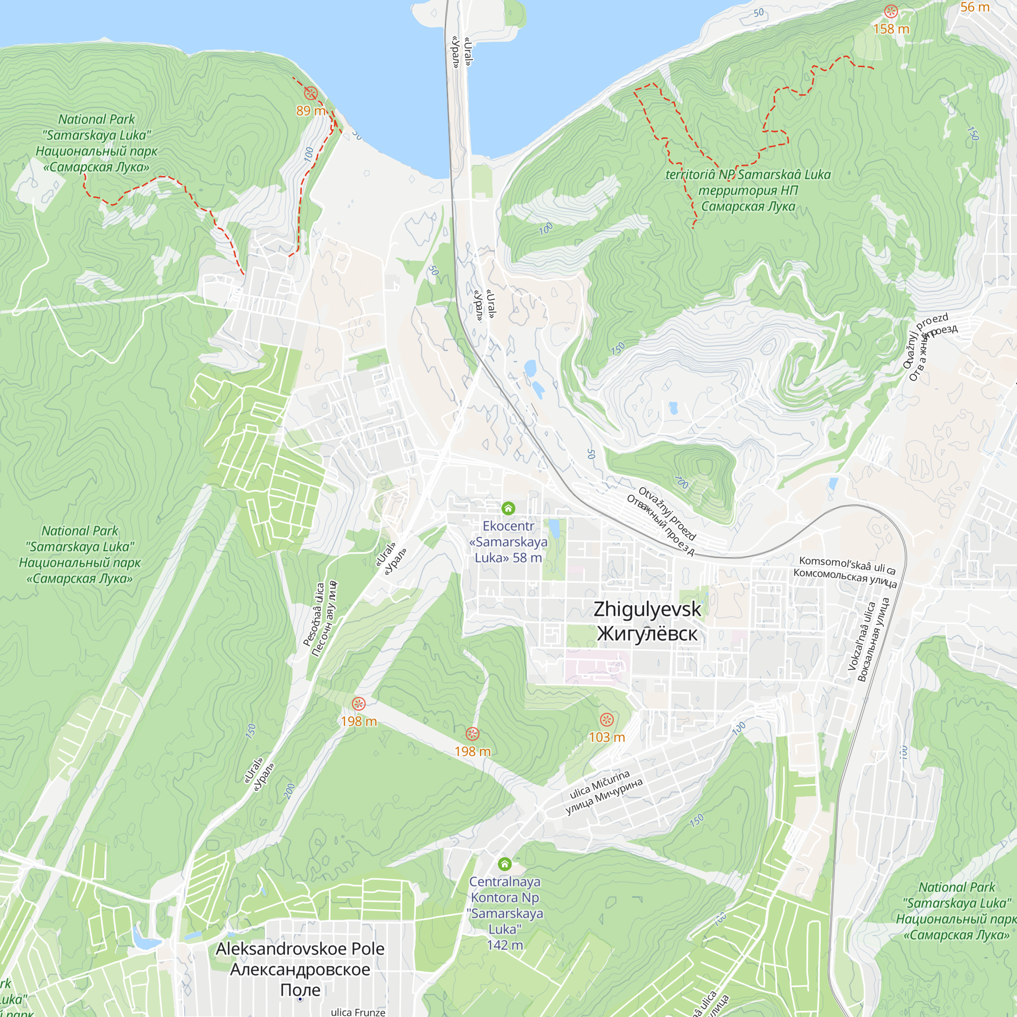 Ekocentr «Samarskaya Luka» map