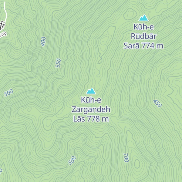 Map of Kūh-e Zargandeh Lās