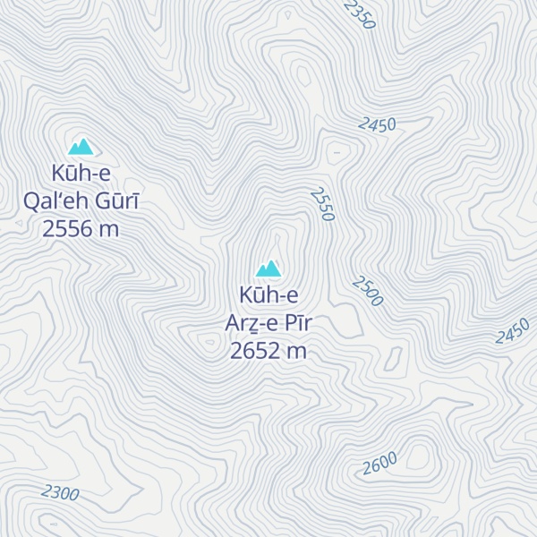 Map of Kūh-e Arẕ-e Pīr