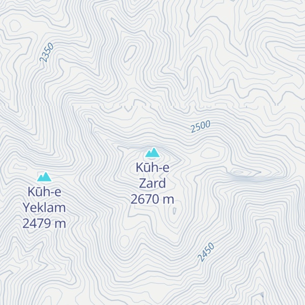 Map of Kūh-e Zard