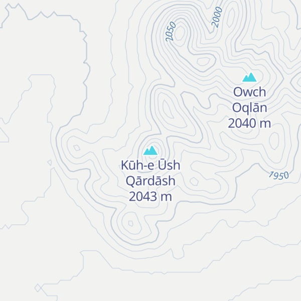 Map of Kūh-e Ūsh Qārdāsh