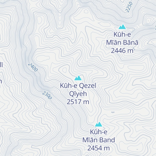 Map of Kūh-e Qezel Qīyeh