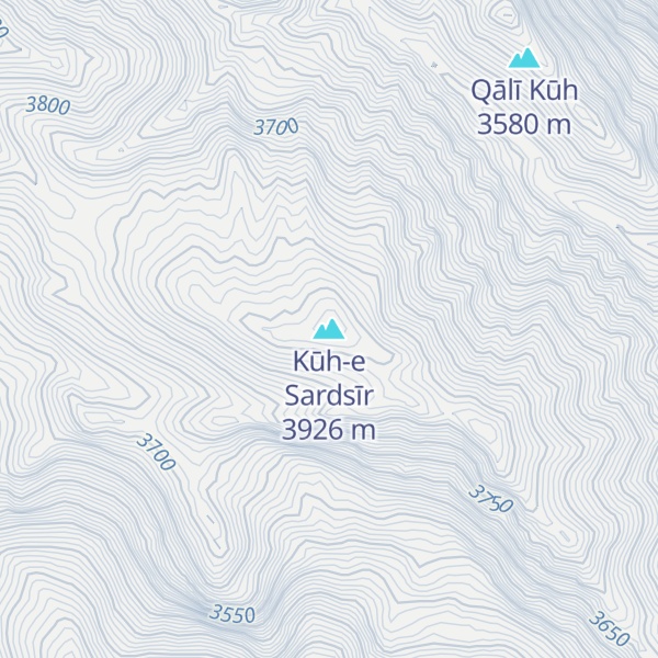 Map of Kūh-e Sardsīr