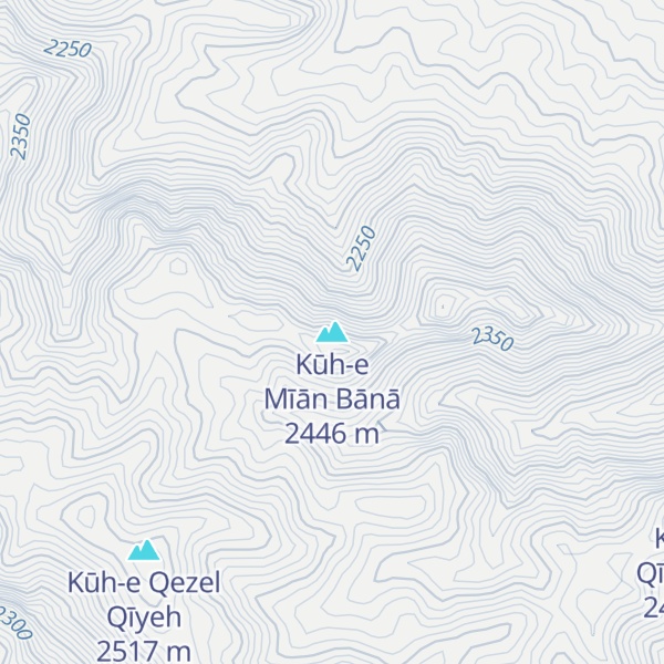 Map of Kūh-e Mīān Bānā