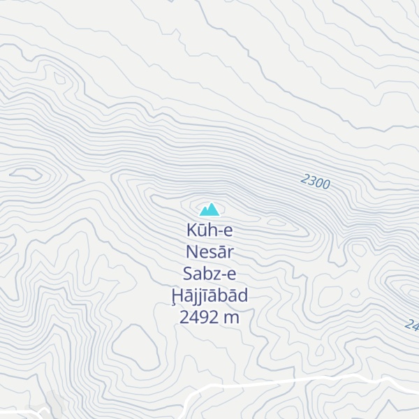 Map of Kūh-e Nesār Sabz-e Ḩājjīābād