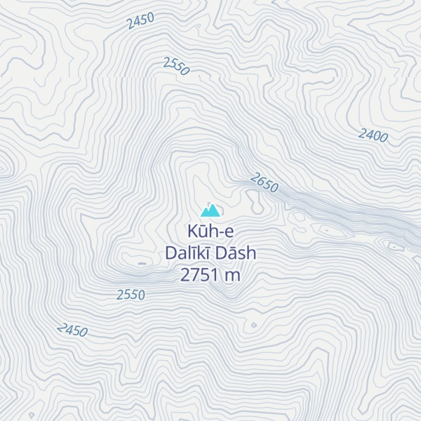 Map of Kūh-e Dalīkī Dāsh