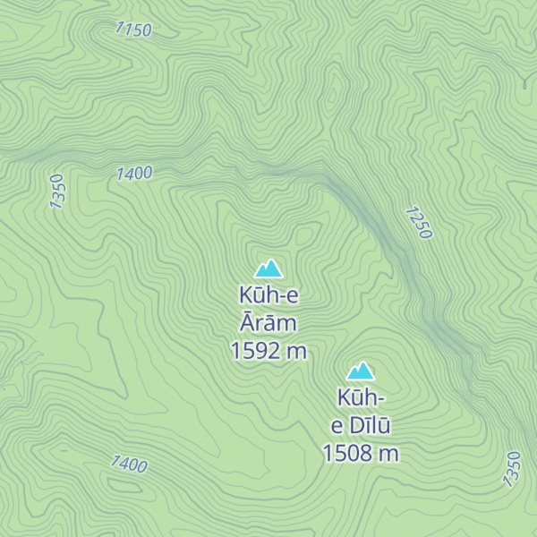 Map of Kūh-e Ārām