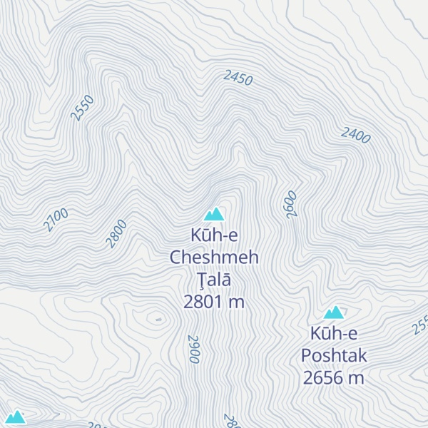Map of Kūh-e Cheshmeh Ţalā