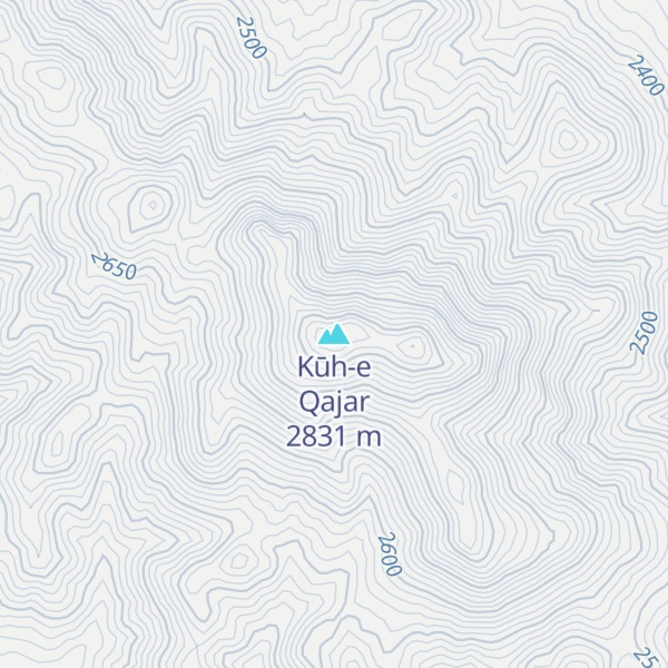 Map of Kūh-e Qajar