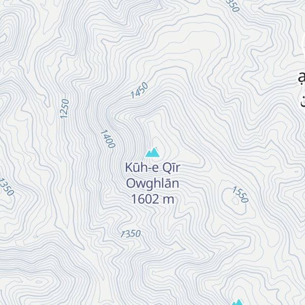 Map of Kūh-e Qīr Owghlān