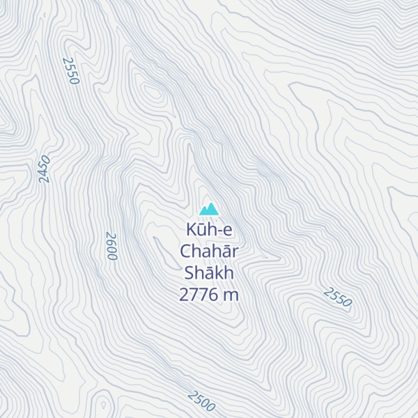 Map of Kūh-e Chahār Shākh