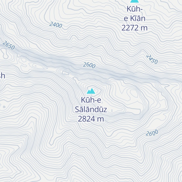 Map of Kūh-e Sālāndūz