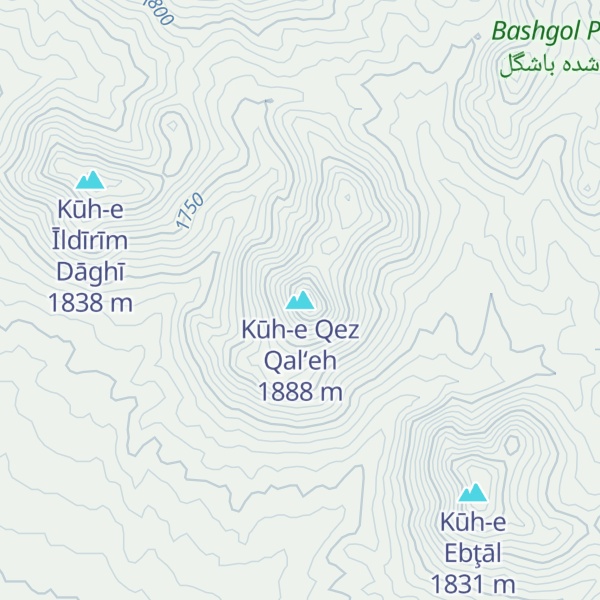 Map of Kūh-e Qez Qal‘eh