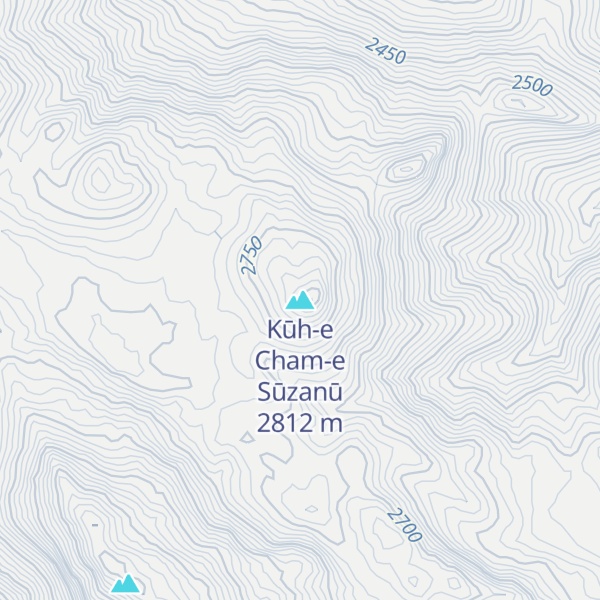 Map of Kūh-e Cham-e Sūzanū