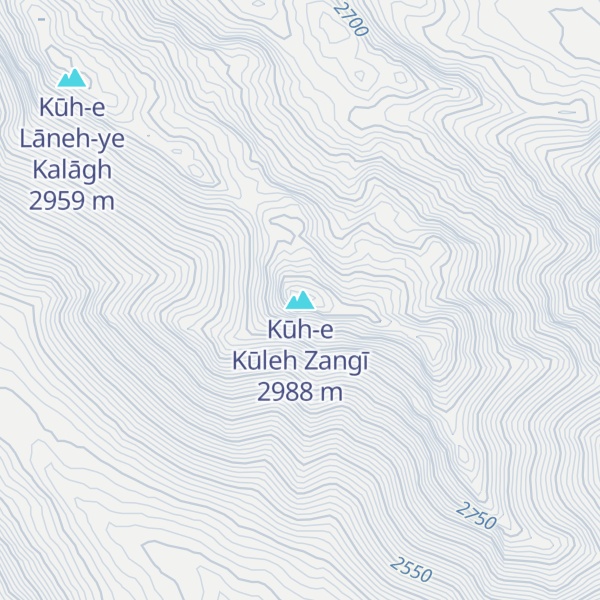 Map of Kūh-e Kūleh Zangī