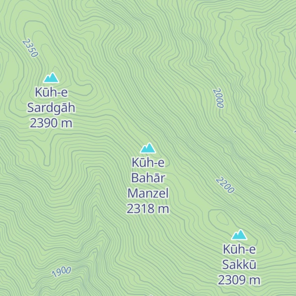Map of Kūh-e Bahār Manzel