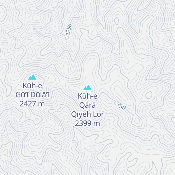 Map of Kūh-e Qārā Qīyeh Lor