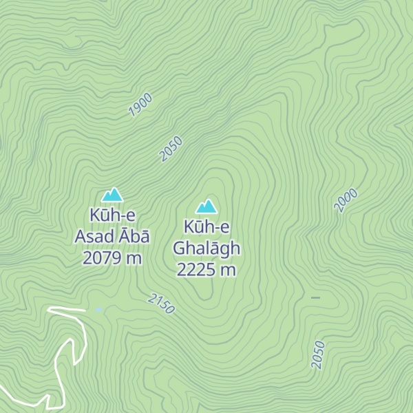 Map of Kūh-e Ghalāgh