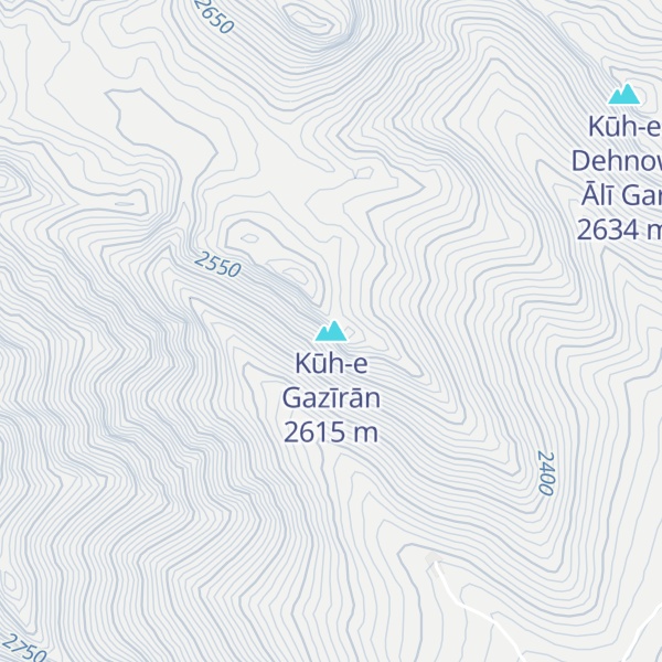 Map of Kūh-e Gazīrān