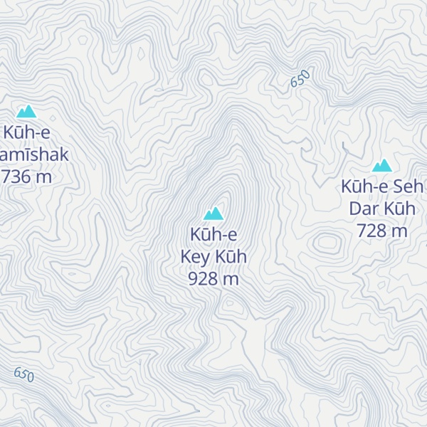 Map of Kūh-e Key Kūh