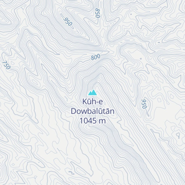 Map of Kūh-e Dowbalūtān