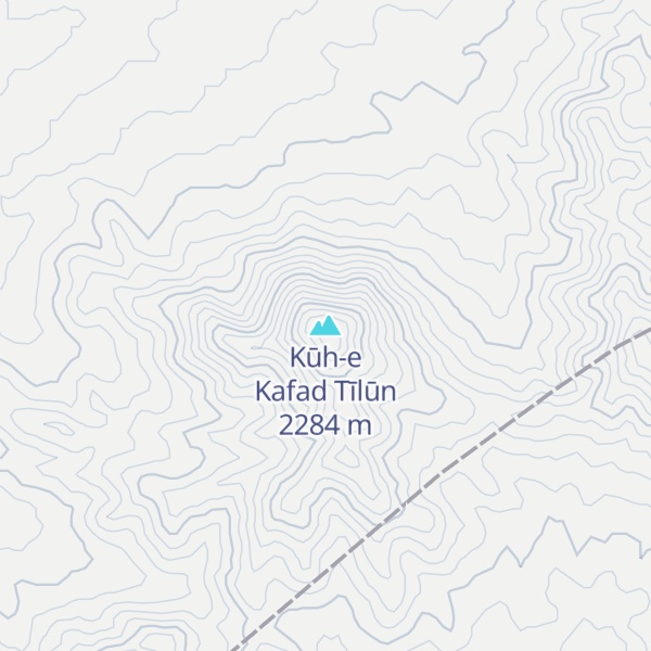 Map of Kūh-e Kafad Tīlūn