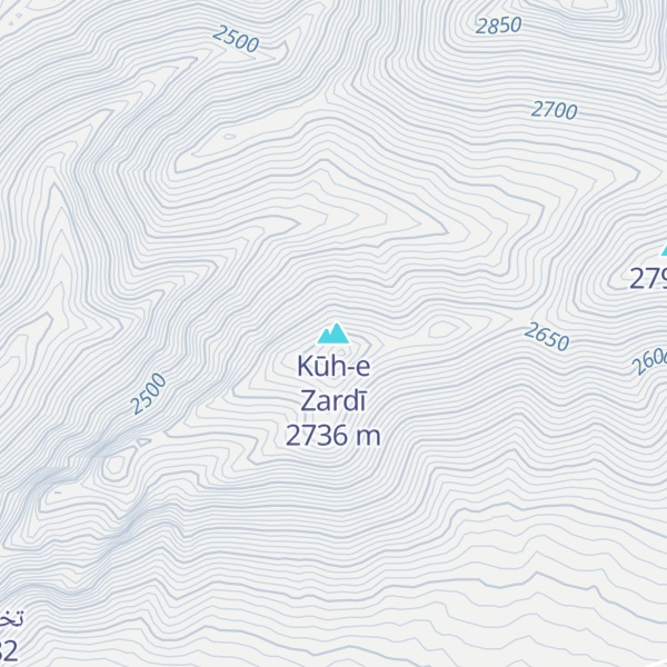 Map of Kūh-e Zardī