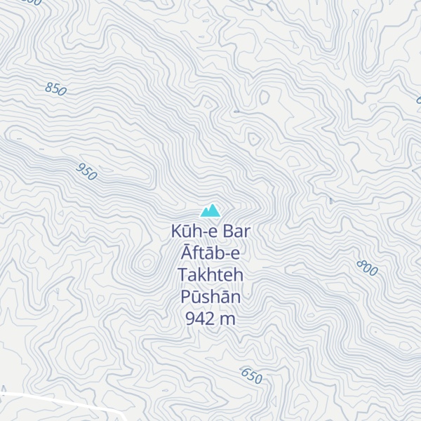 Map of Kūh-e Bar Āftāb-e Takhteh Pūshān