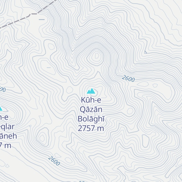 Map of Kūh-e Qāzān Bolāghī