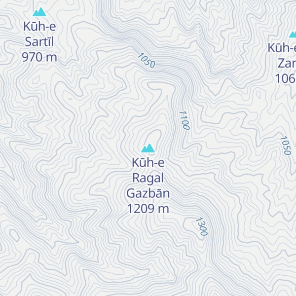 Map of Kūh-e Ragal Gazbān