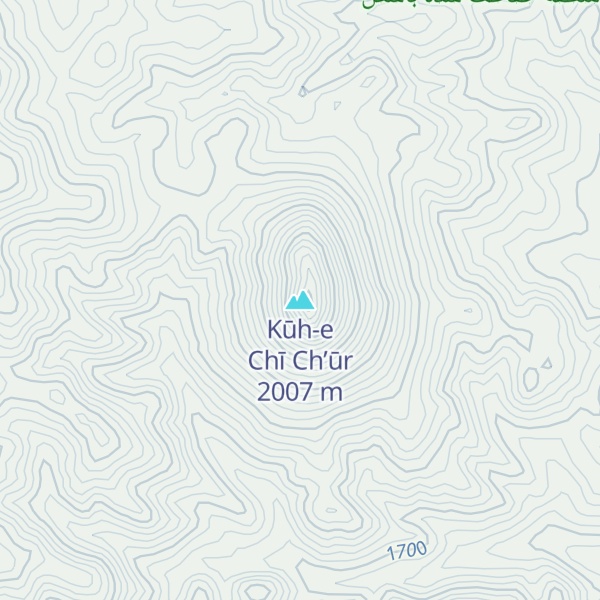 Map of Kūh-e Chī Ch’ūr