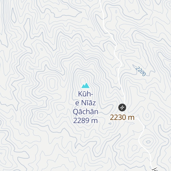 Map of Kūh-e Nīāz Qāchān