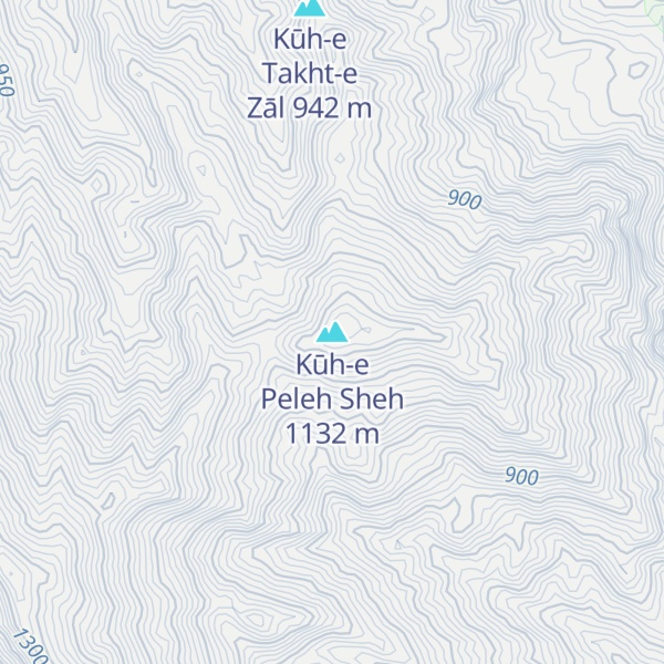 Map of Kūh-e Peleh Sheh