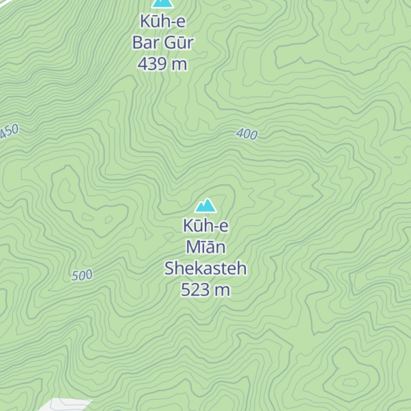 Map of Kūh-e Mīān Shekasteh