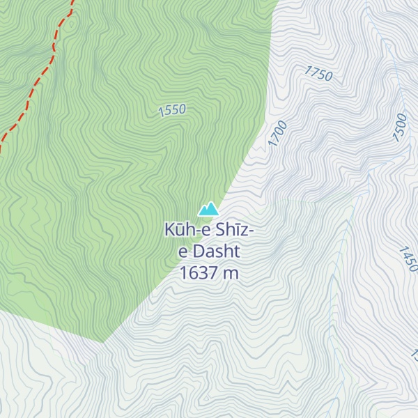 Map of Kūh-e Shīz-e Dasht